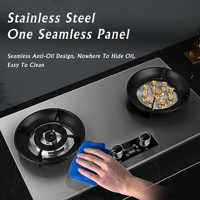 Estufa de Gas Portátil con 2 Quemadores, 5.0/5.2KW, para Camping y Exteriores miniatura 6