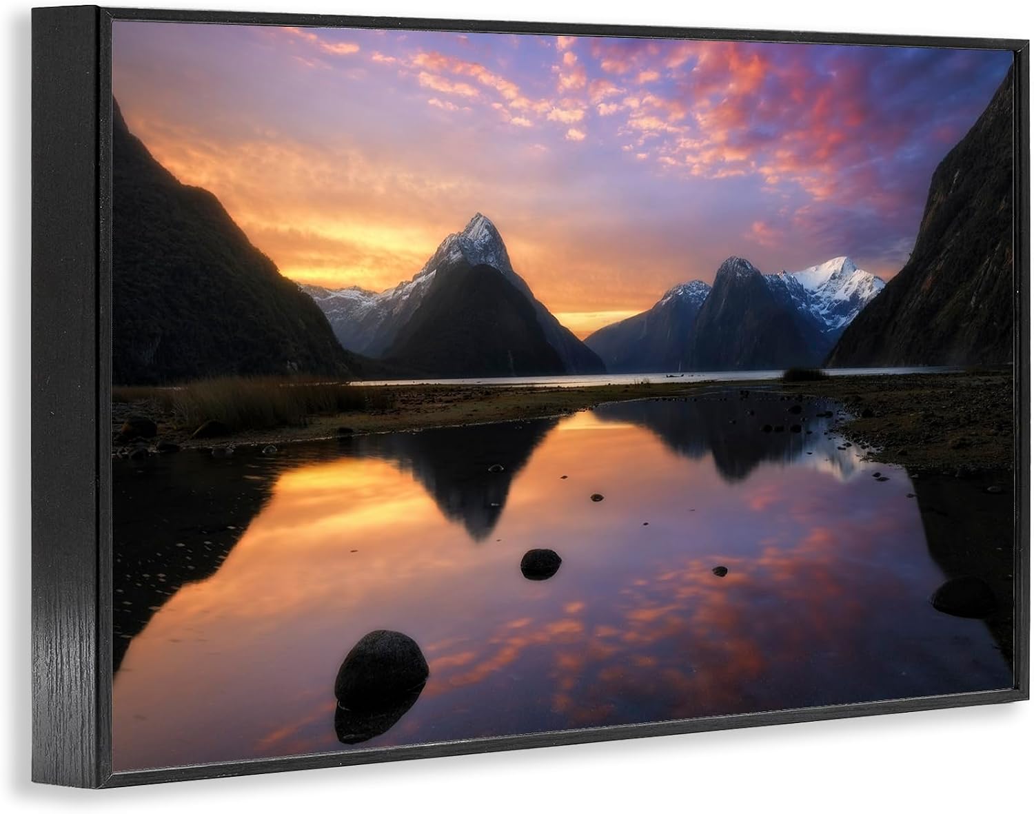 Milford Sound Sunset Framed Giclée Print (12 x 18 in), view 2