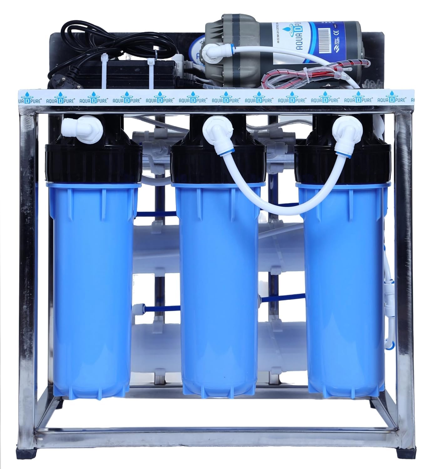 AQUA D PURE RO + UV 25 LPH Commercial Water Purifier | 99% Contaminant Removal | Ideal for Home & Office | Fully Automatic Function, TDS Adjuster (color: Blue, Capacity: 25 liter per hour)