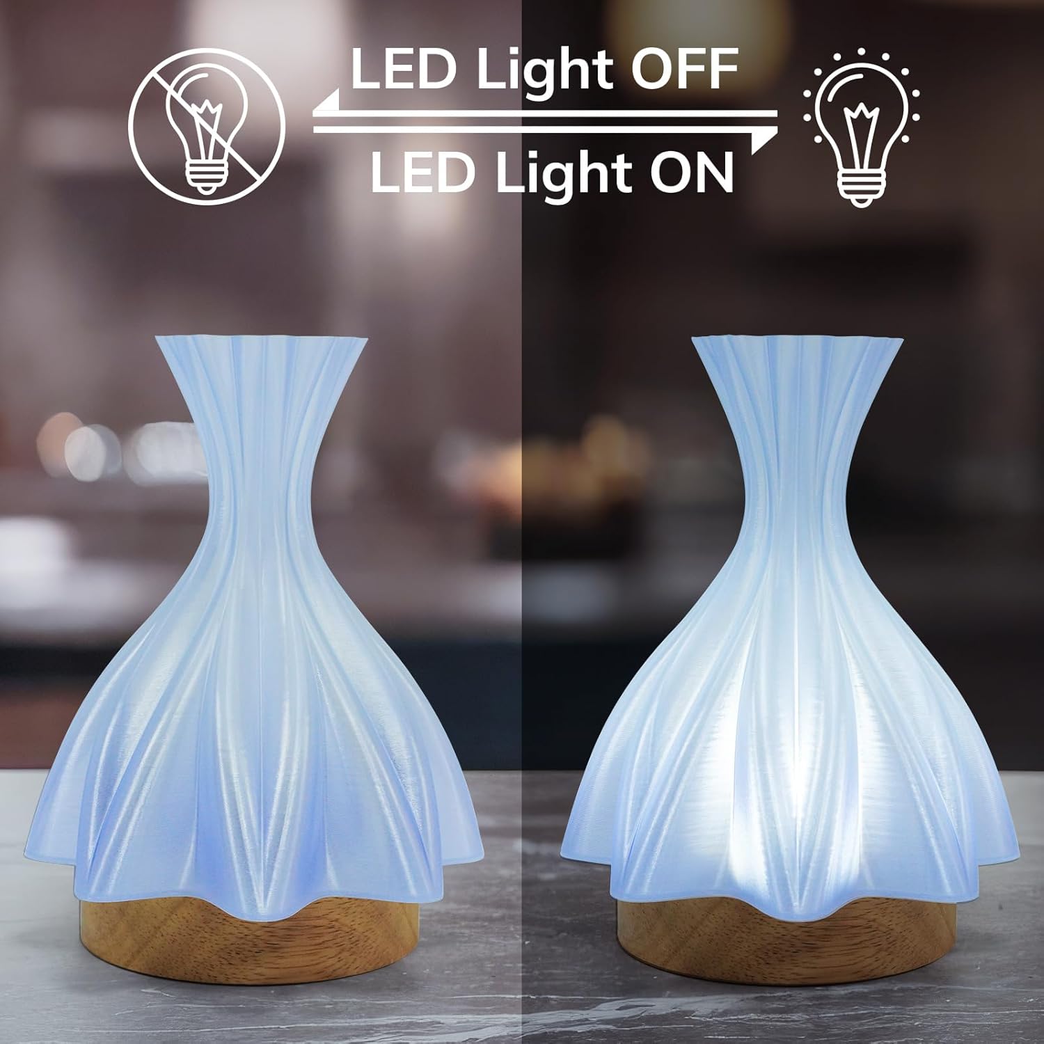 AMOLEN 3D Printer Filament Crystal PLA Translucent 1.75mm, Crystal Blue Clear Printing, Low Warping & No-Bubbles, Dimensional Accuracy +/- 0.02 mm, Fits Most FDM 3D Printers, 1kg Spool(2.2lbs) - Image 4