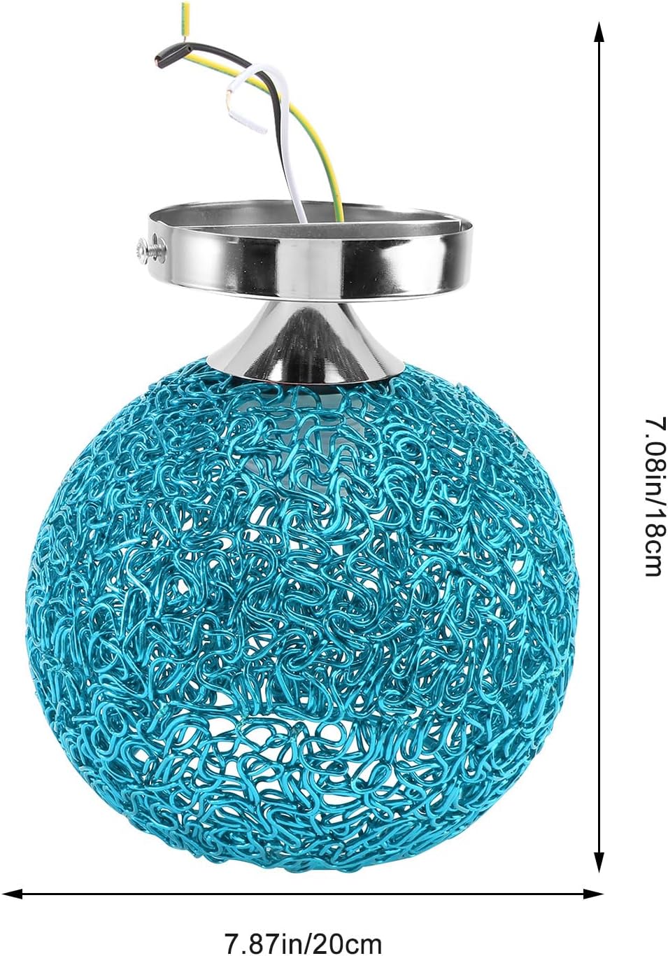 LIFKOME Nordic Decorative LED Ceiling Light Blue Lampshade for Bedroom Room Balcony Corridor, Modern Colorful Close-to-Ceiling Lamp Without Bulb