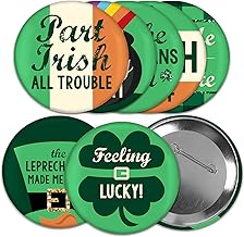 Big Dot of Happiness St. Patrick’s Day - 3 inch Saint Paddy’s Day Party Badge - Pinback Buttons - Set of 8