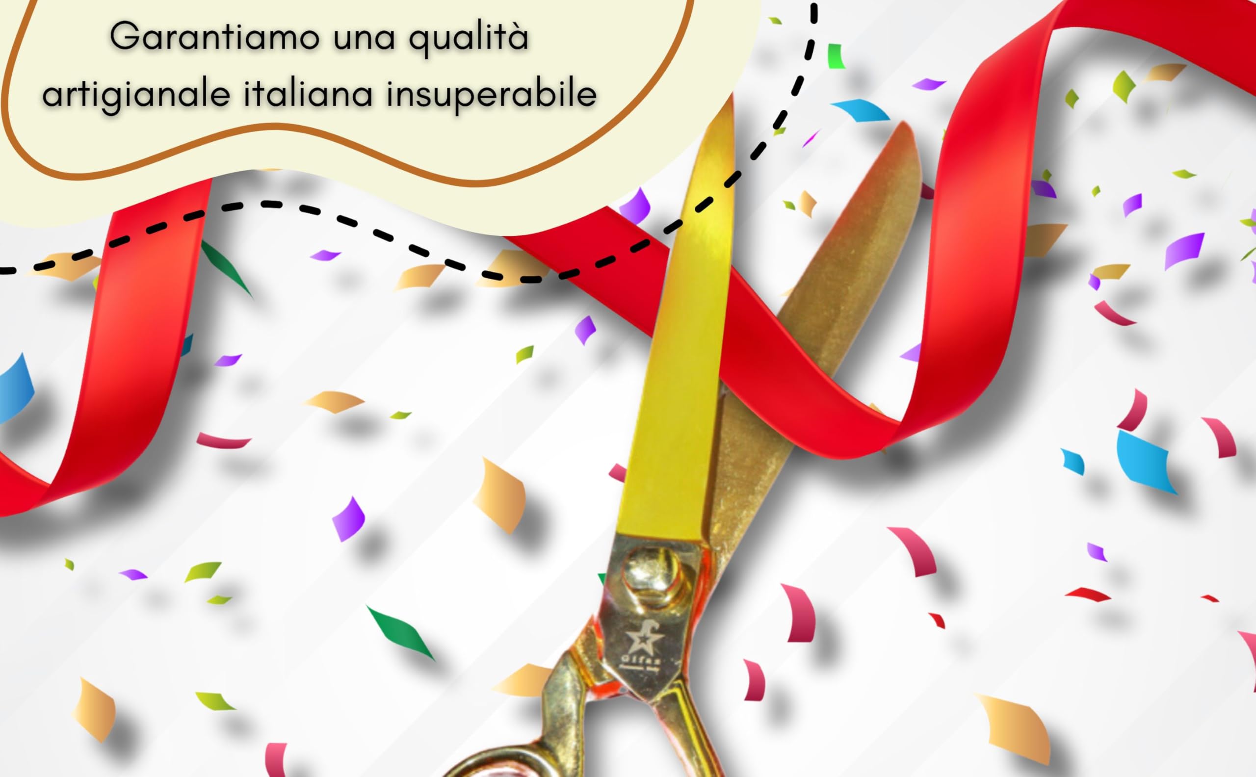 Gifaz Forbici da sarta per Inaugurazione e cerimonie taglio nastro Dorata Cm. 30