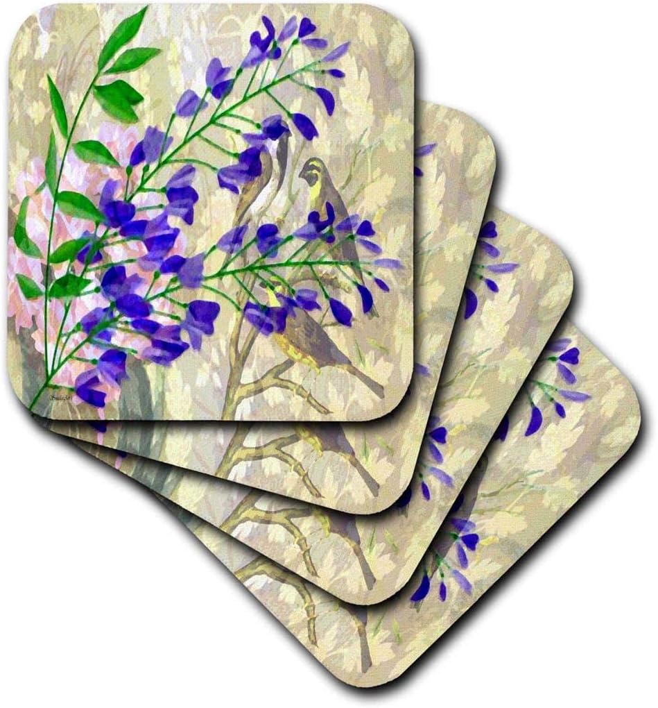 70% оƒƒ Dіѕсоunt 3D Rose Lavender Bells Soft Coasters, Multicolor