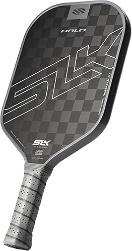 Selkirk Sport SLK Halo - Paleta de pickleball de fibra de carbono cruda, diseñada en los Estados Unidos, elige entre la potencia de fibra de carbono