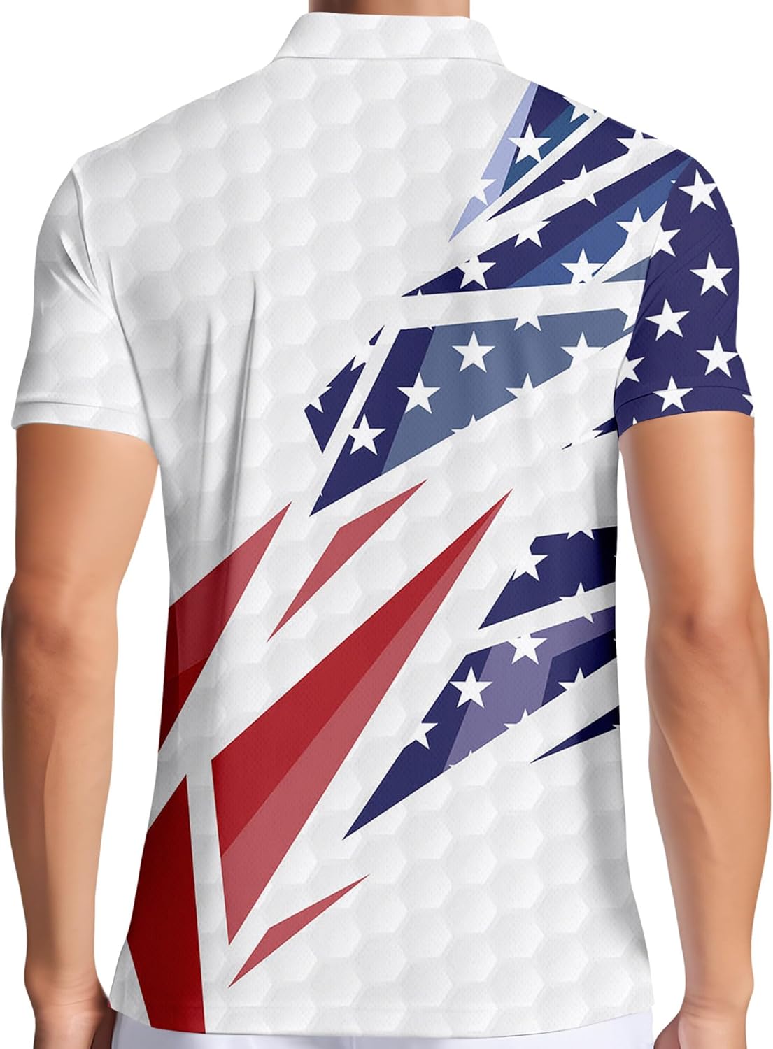 PAGYMO Funny Golf Shirts for Men Crazy Print Pattern Colorful Wild Novelty Moisture Wicking Performance Mens Polo Shirt