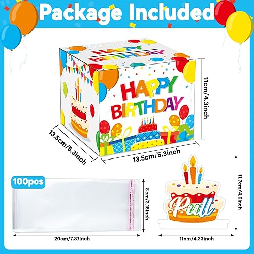 Miniatura 2 de Caja de dinero de cumpleaños para regalo en efectivo, cajas de regalo coloridas para dinero en efectivo, caja de regalo de feliz cumpleaños, caja de