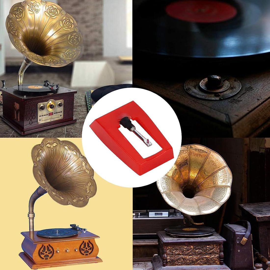 Puntine Giradischi In Diamante - 2 Pezzi Universali Per Vinili, Compatibili Con Crosley E Altri