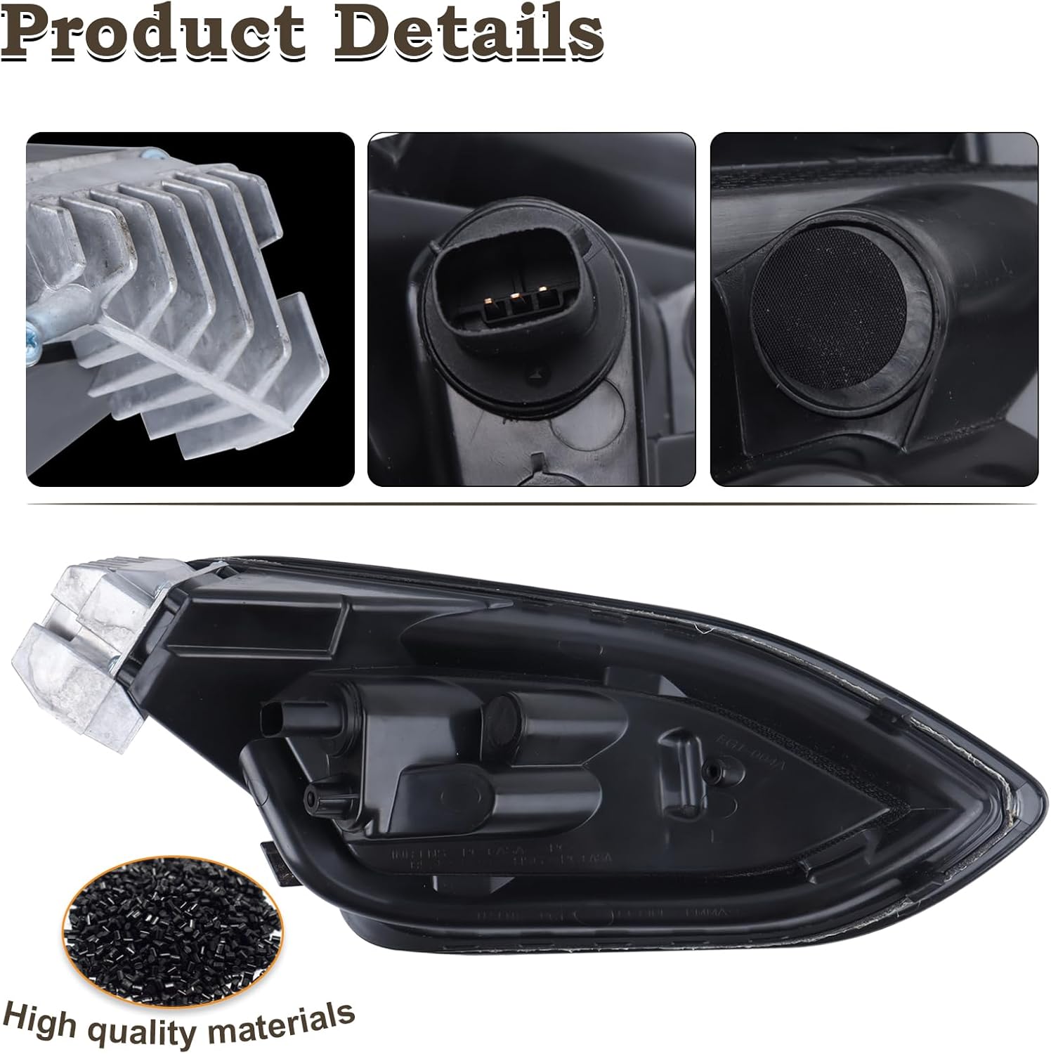 Left Driver Side LED Fog Light Compatible for 2015 2016 2017 2018 Ford Edge Front Bumper Light With Bulbs Driving Lamp Assembly LH FT4Z13200H FO2520192