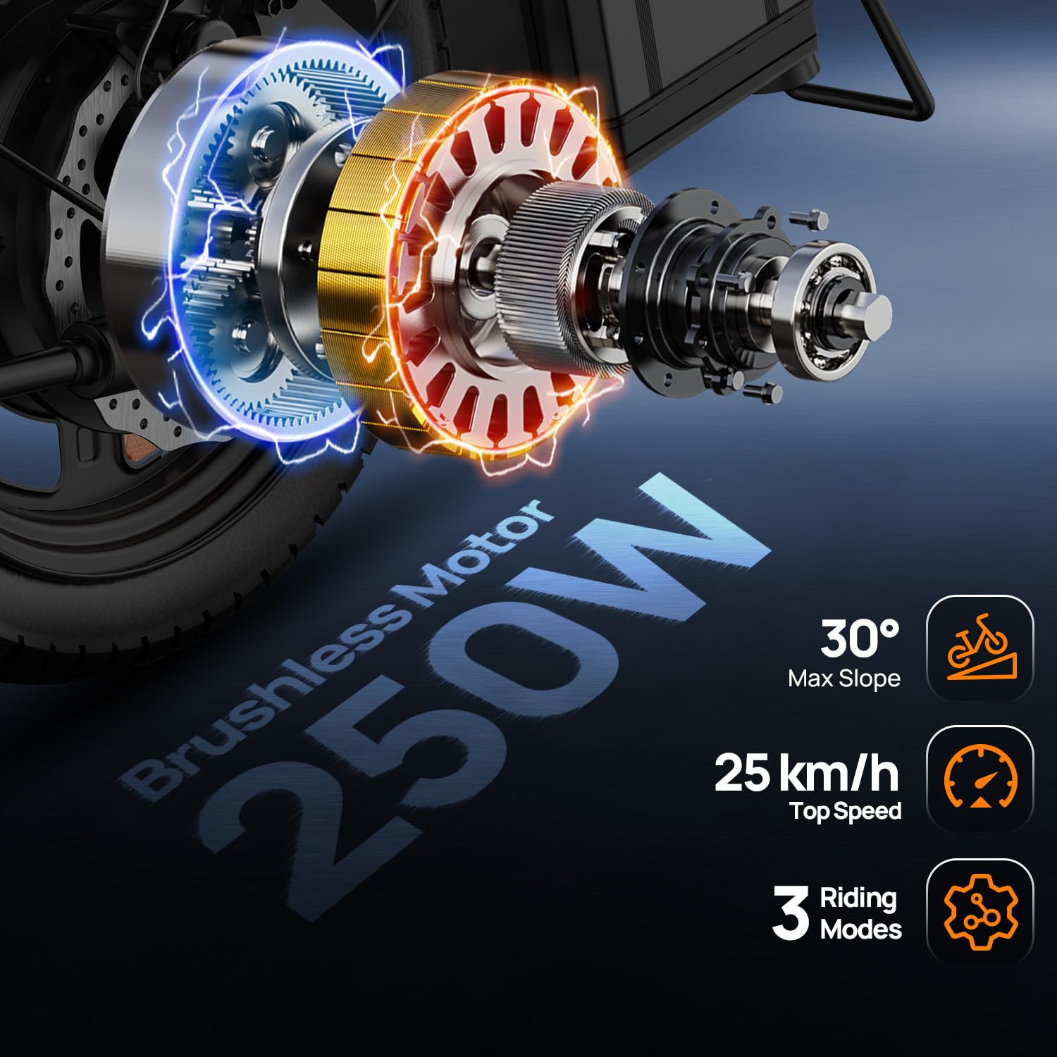 URLIFE Vélo Électrique Pliant 14" 48V7.5Ah Batterie Lithium Amovible Moteur 250W Autonomie 40-60km Adulte