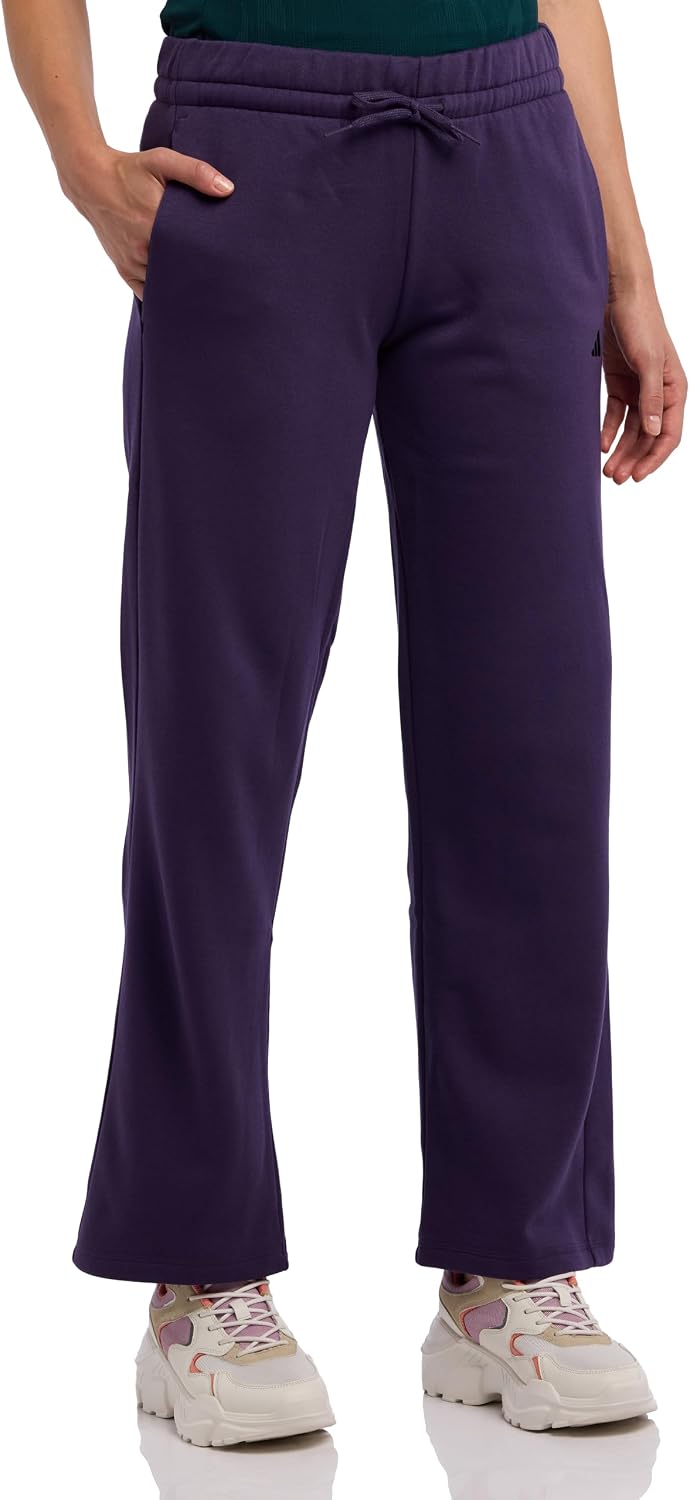 adidas Womens Essentials Small Logo Feel Cozy Open-Hem Joggers Pants (pack of 1)