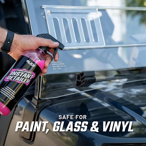 Miniatura 5 de Slick Products Detallador instantáneo de cerámica híbrida limpia, brilla y protege las superficies del automóvil, fórmula hidrofóbica, espray fácil,