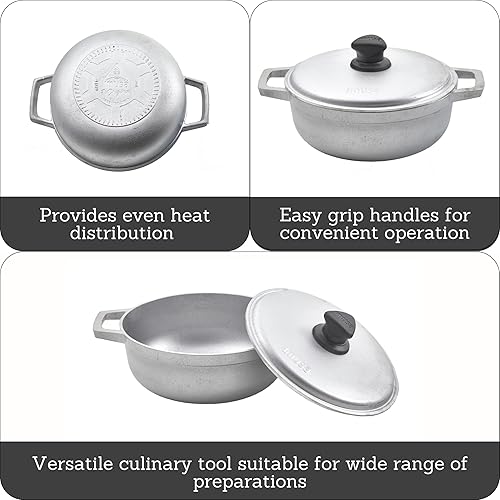Vista 2 de IMUSA USA GAU-80560 - Mini caldero colombiano tradicional (horno holandés) para cocinar y servir, con capacidad para 0.7 qt.