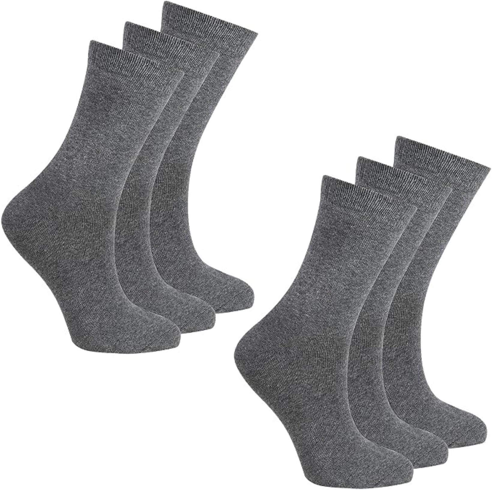BAY6 6 or 12 Pairs Kids Back To School Plain Uniform Socks Multibuy Big Sale