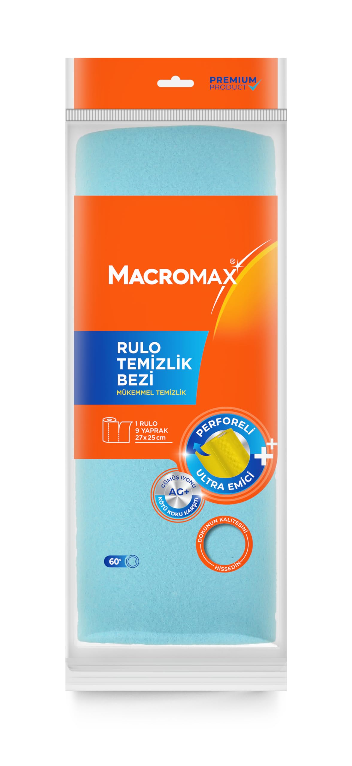 Rengarenk Rulo Mutfak Banyo Temizlik Bezi 9'lu Kolay Kullanım