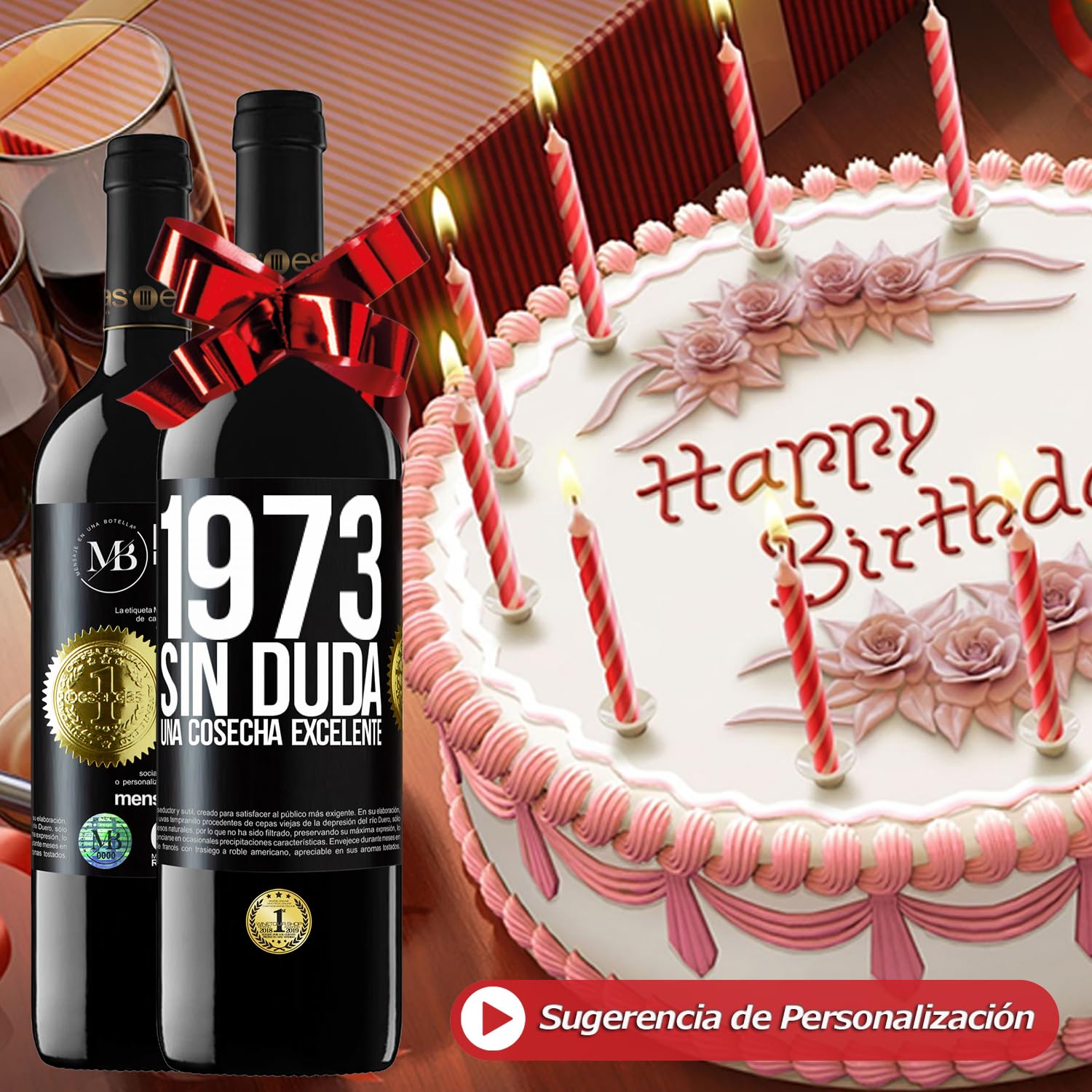 «Es mejor estar callado y parecer estúpido, que abrir...» Mensaje en una Botella. Estuche-Maletín de LUJO 2x Vino Tinto Premium Reserva 12 Meses y Set de 4 Accesorios. Etiqueta Roja PERSONALIZABLE