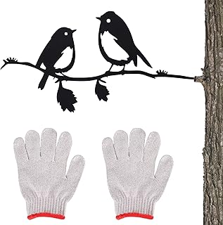 Vaileal Robin Metal Bird, Rustic Robin Garden Ornament Outdoors, Metal Robin Tree Art, Metal Robin Tree Art, Metal Garden Bird Ornaments, Garden Gifts, Garden Accessories, Garden Ornaments Outdoor