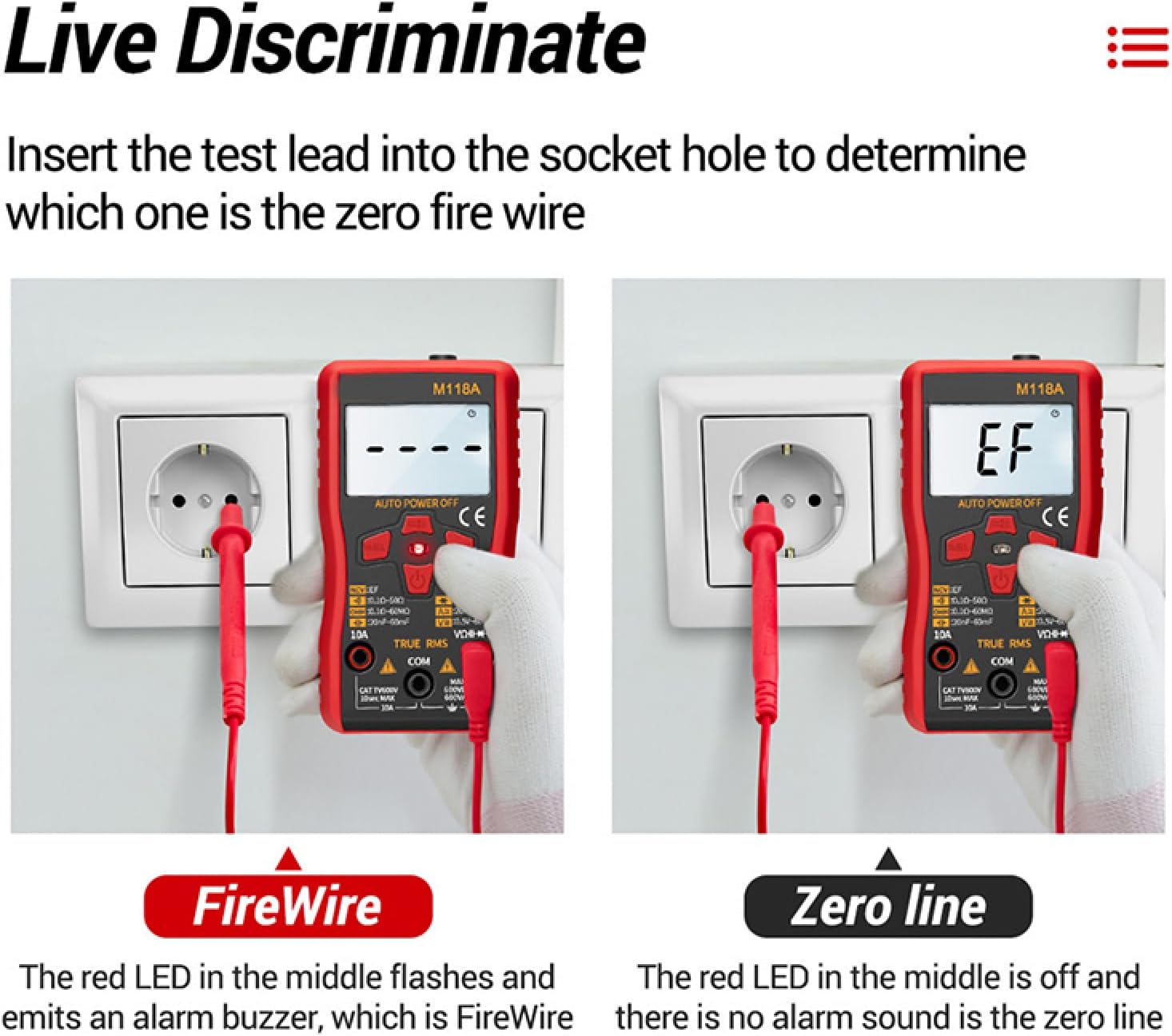 検出器 6000 カウンター 直流電圧計 NCV 測定ツール M118A マルチファンクションデジタルマルチメーター