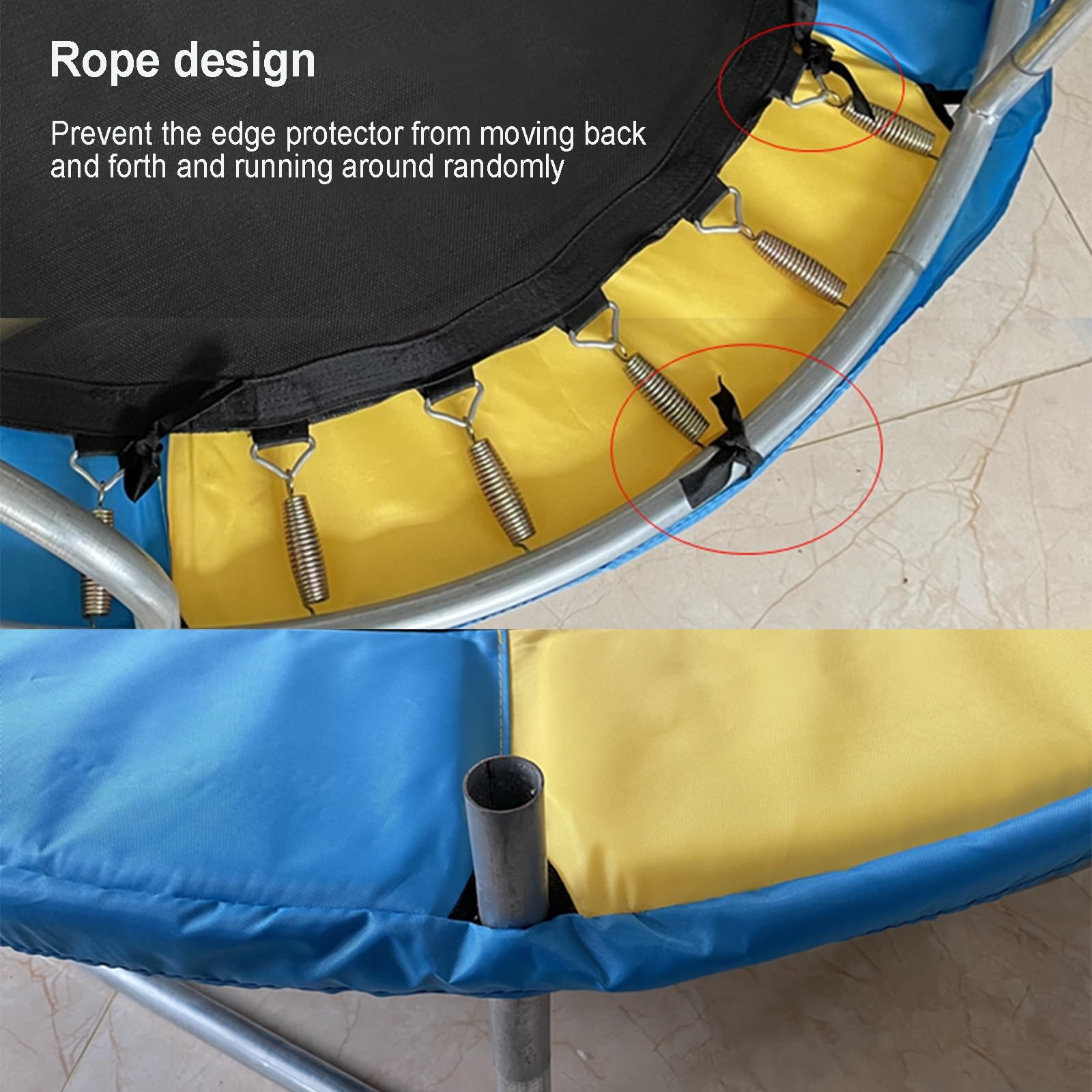 Ed Copertura Ø244305 cm Protezione Antistrappo Pad sicuro tial per Bambini Outdoor Fun Universale Fit Facile Installat