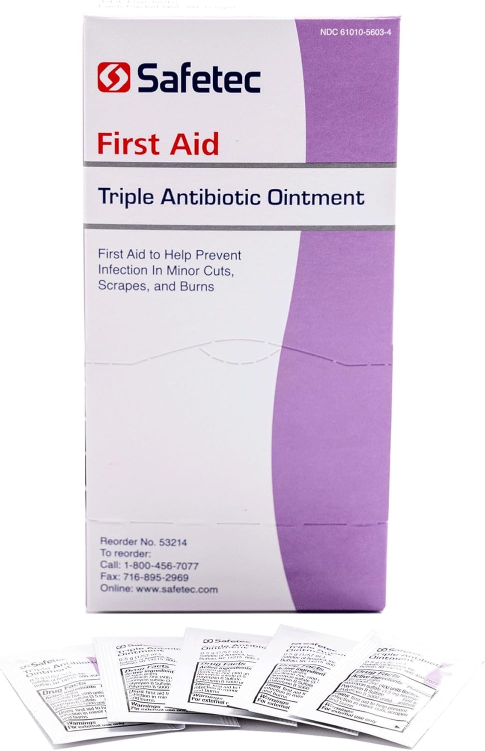 Water-Jel 2120 Bacitracin Zinc Triple Antibiotic Ointment, 0.5gm Packet (Pack of 144)