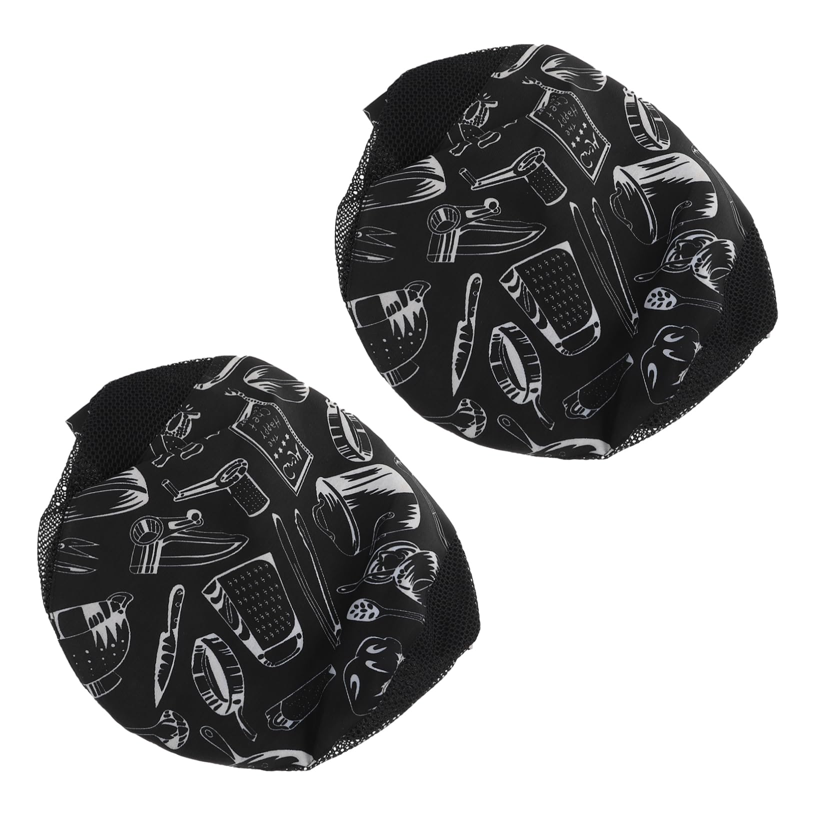 BESPORTBLE 2Pcs Breathable Chef Beret Hat for Men and Women Comfortable Cooking Caps for Kitchen and Catering Unisex Design Durable and Stylish Chef Headwear Black