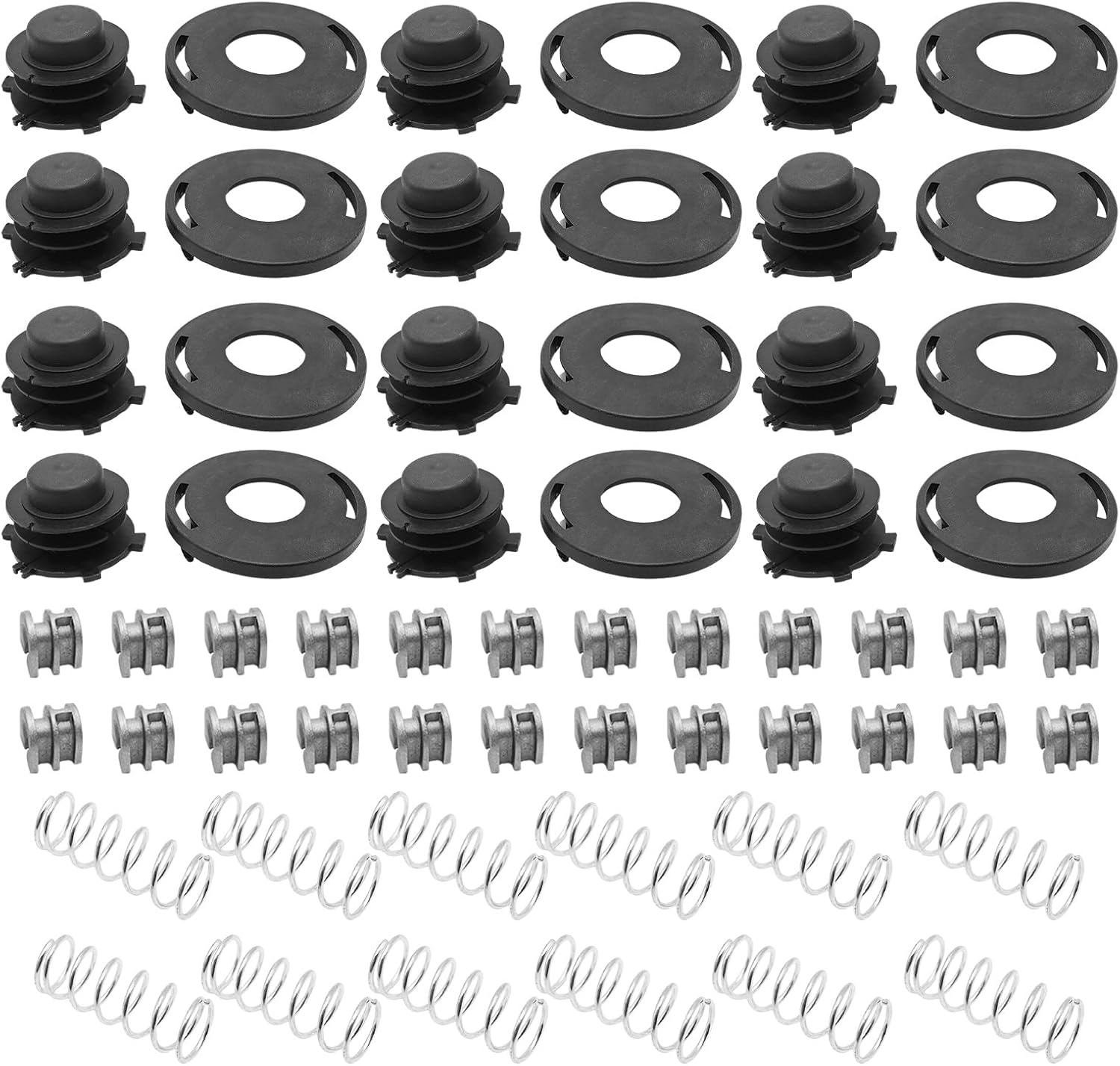 12pcs 25-2 Trimmer Head Spools Replacement for Stihl Head Cover 25-2 FS90 FS100 FS110 FS120 FS130 FS55 FS80 FS83 FS85 String Trimmer with Trimmer Head Covers Spring Eyelet Sleeve