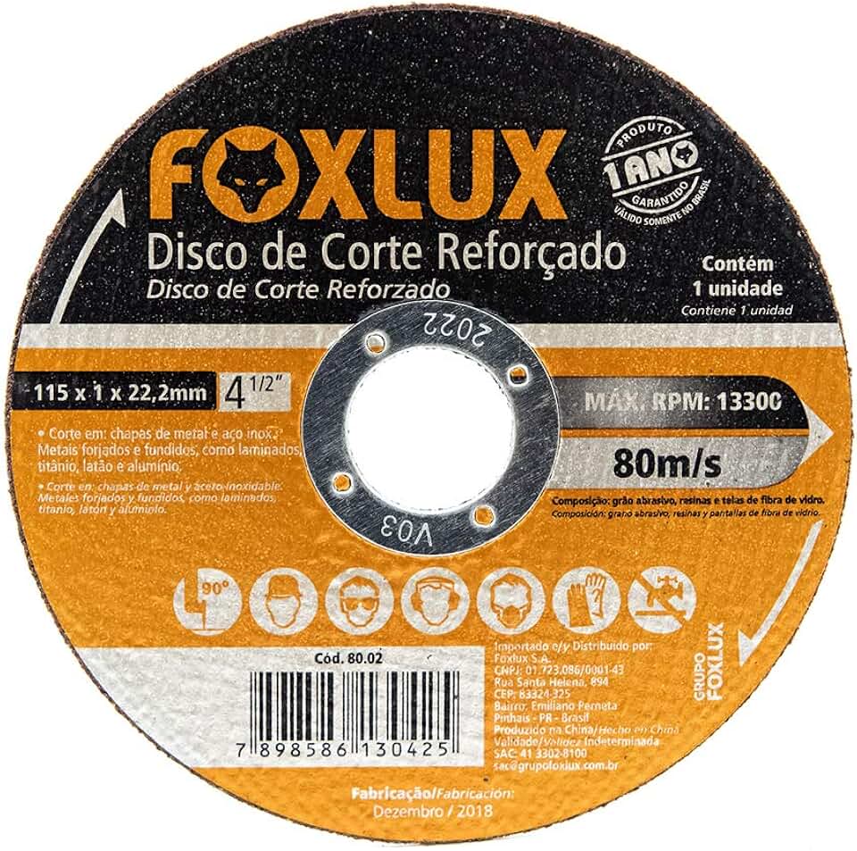 Disc Corte 115(4,5) X1X 22,2Mm Metalinox