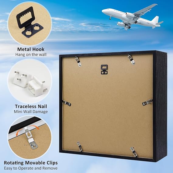 ZEEYUAN Leather Scrapbook Kits Journal Scrap Book and Adventure Archive Box 12x12inch Travel Shadow Box