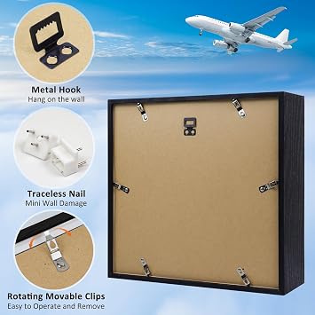 ZEEYUAN Leather Scrapbook Kits Journal Scrap Book and Adventure Archive Box 12x12inch Travel Shadow Box