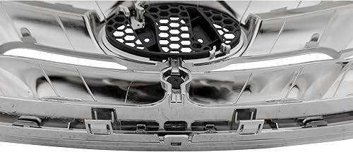 Miniatura 8 de Evan Fischer Conjunto de rejilla compatible con Hyundai Sonata 2011-2013 carcasa cromada con inserto de plástico pintable