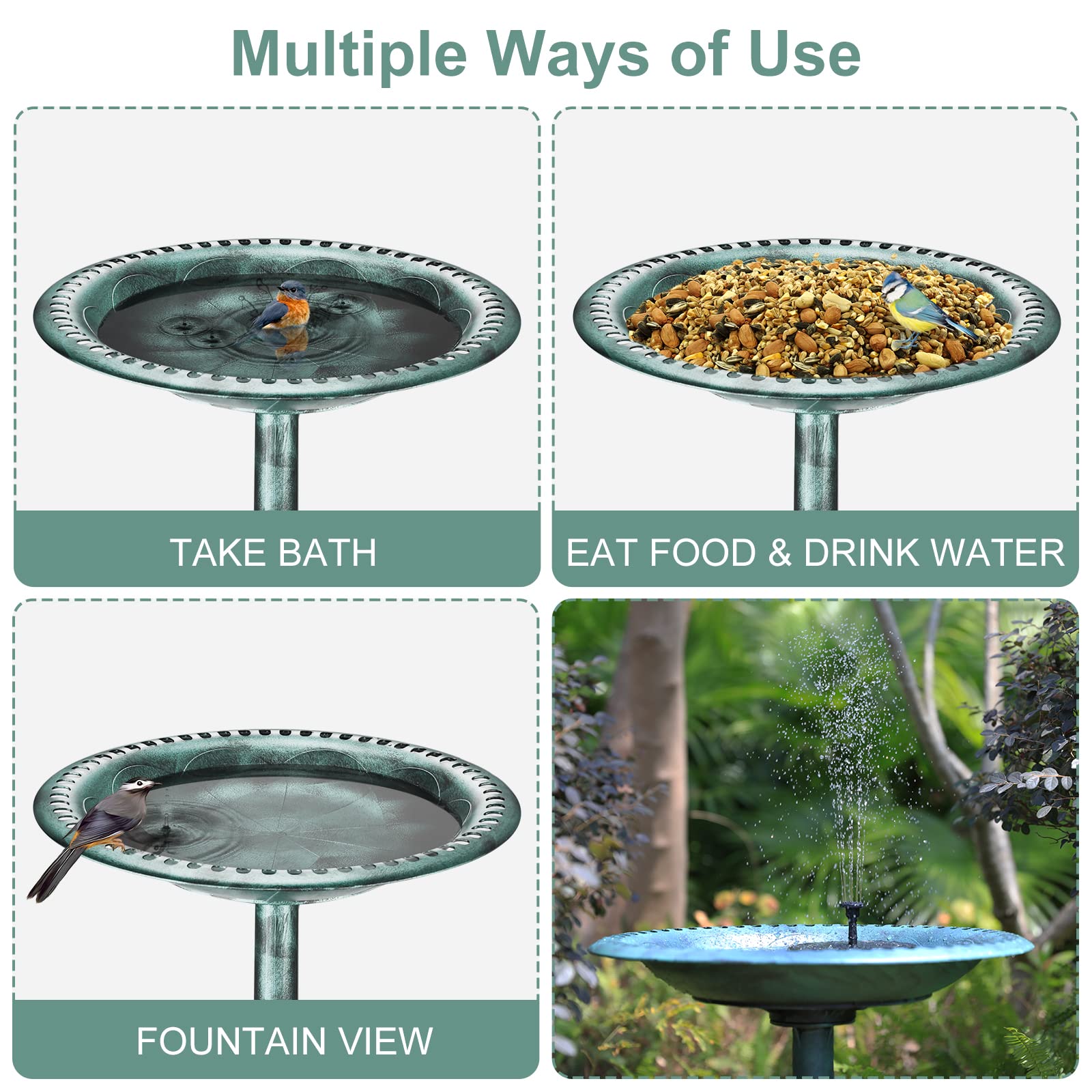 China De zonne Fontein van het Vogelbad (F308) - Kopen Solar Birdbath
