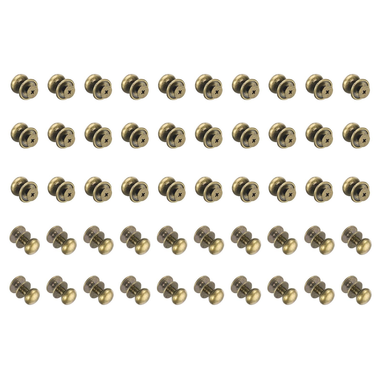 sourcing map 50 Pcs Mini Round Knobs, 12mm Small Drawer Pulls, Cabinet Knobs Handles Pulls for Dresser Closet Jewelry Box Gift Cases, Black