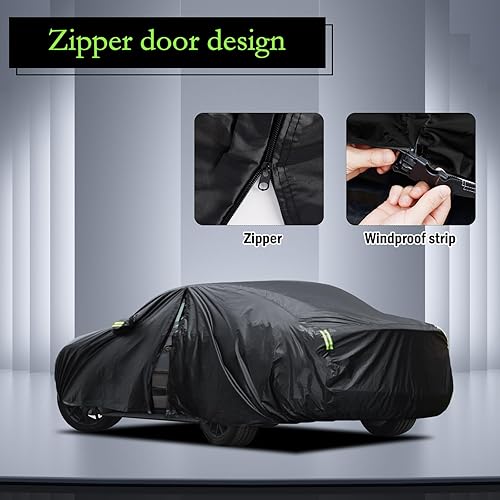 Miniatura 55 de Migaven - Funda de automóvil impermeable para todo tipo de clima, funda exterior completa para automóviles, protección contra la lluvia, sol