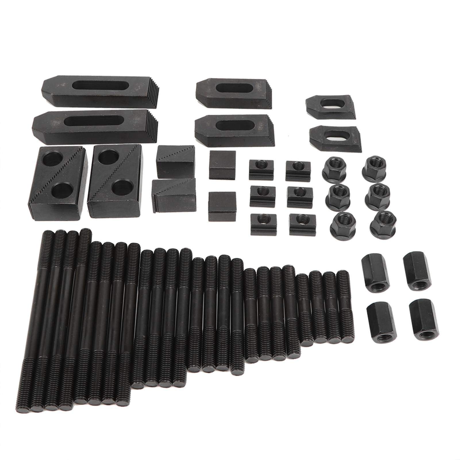 Pinces de Fraisage 58pcs Kit de Serrage pour Rainure en T M14, Fixations Universelles pour Machines-outils