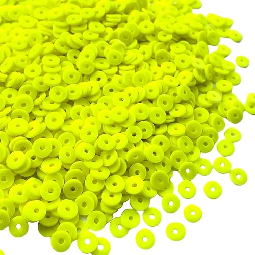Miniatura 8 de Jmassyang 3200 cuentas planas de arcilla Heishi, cuentas espaciadoras redondas de polímero, espaciadoras sueltas para hacer joyas, pulseras,