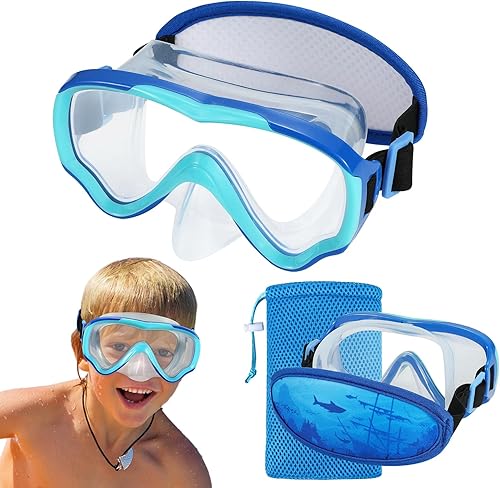 Gafas de natación para niños de 6 a 14 años, máscara de buceo sin enredos, gafas de agua, cubierta de nariz para jóvenes y jóvenes