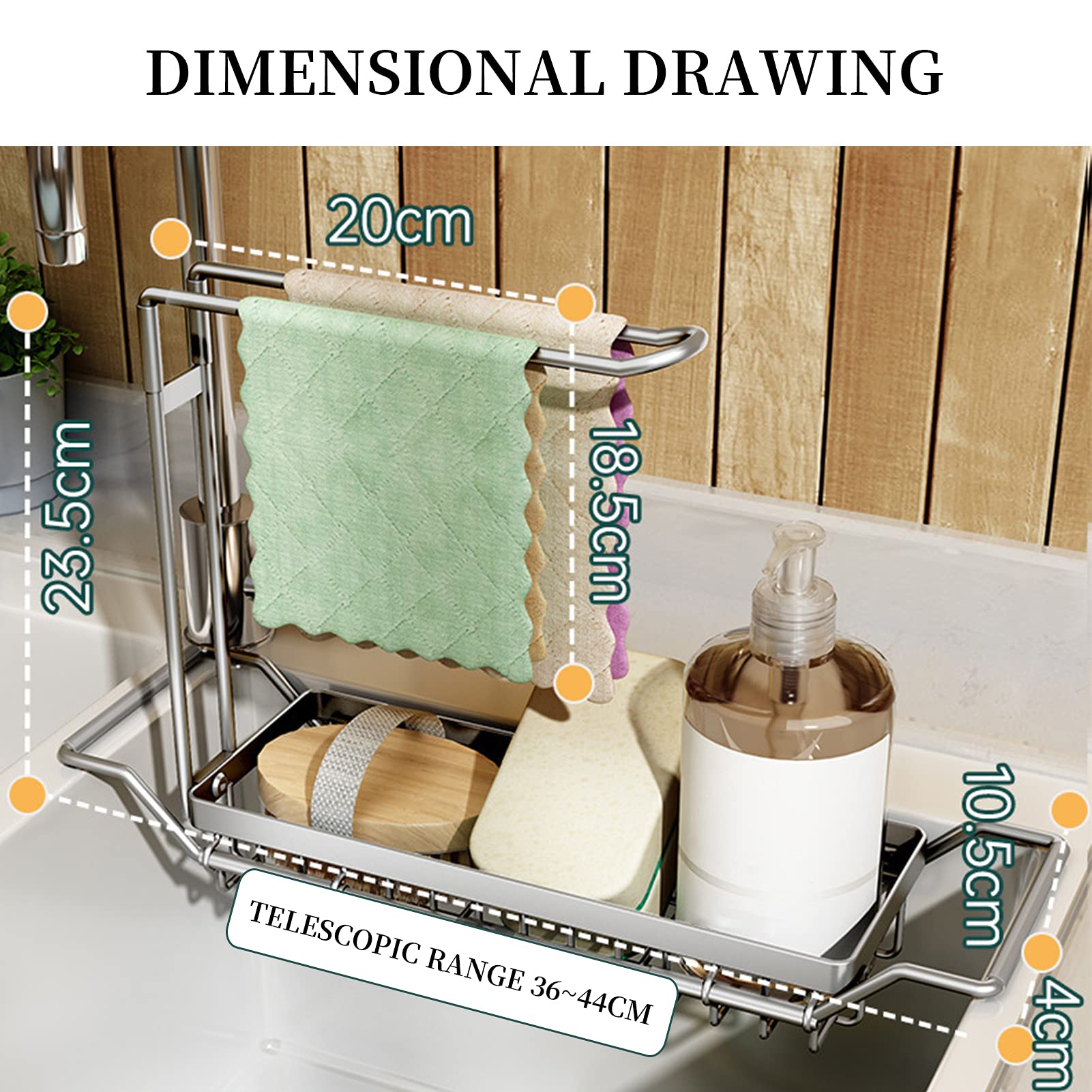 Pilarmuture Portaspugna In Diatomite Ad Asciugatura Rapida Per Cucina E Bagno - Organizer Da Lavello, Assorbe L'Acqua, Beige