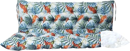 Miniatura 37 de Cojines de columpio para porche, cojines de columpio de 55 pulgadas para muebles de exterior, impermeables, repuesto de cojín grueso mejorado,