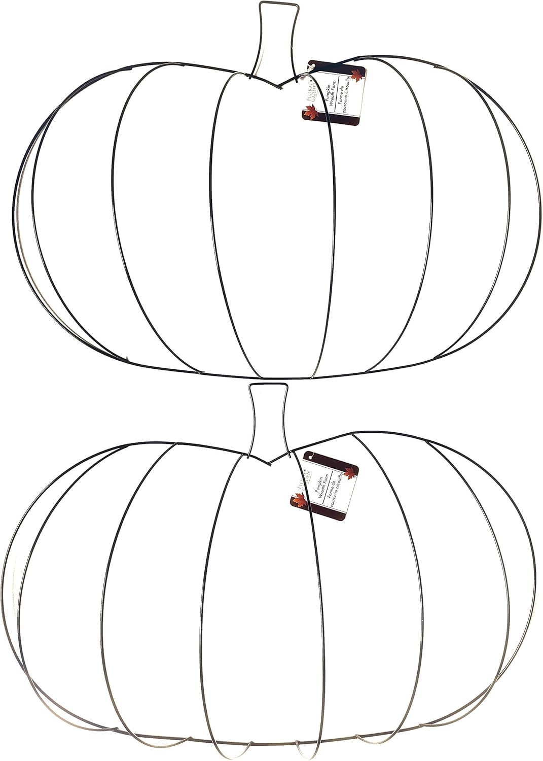 Amazon.com: Holiday Autumn Pumpkin Shaped Metal Wreath Form – Bundle of ...