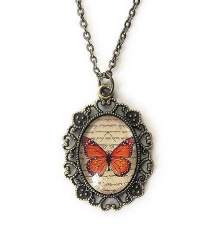 Monarch Butterfly Necklace - Gift 