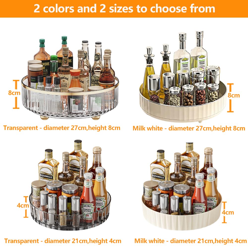 Etagère à épices Tournante 360° KEWUZY - 2 Plateaux (23cm), Organisation Placard Cuisine