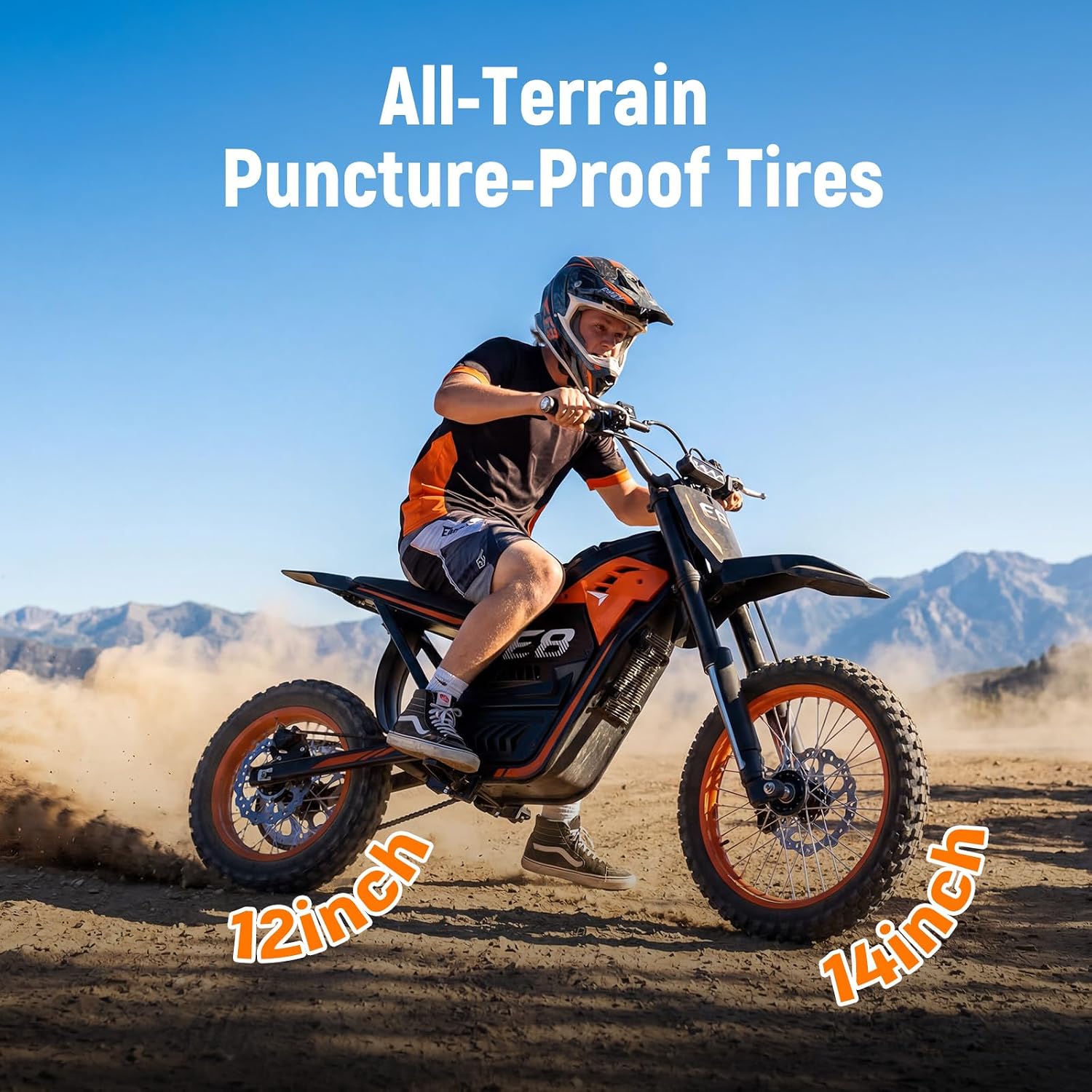 Qlife Vela E5/E8 Electric Dirt Bike for Teens Adults, 3500W Peak Motor, 40MPH&53-Miles Off-Road Electric Motorcycle with 48V 23Ah Battery, Dual Hydraulic Brakes E Bike
