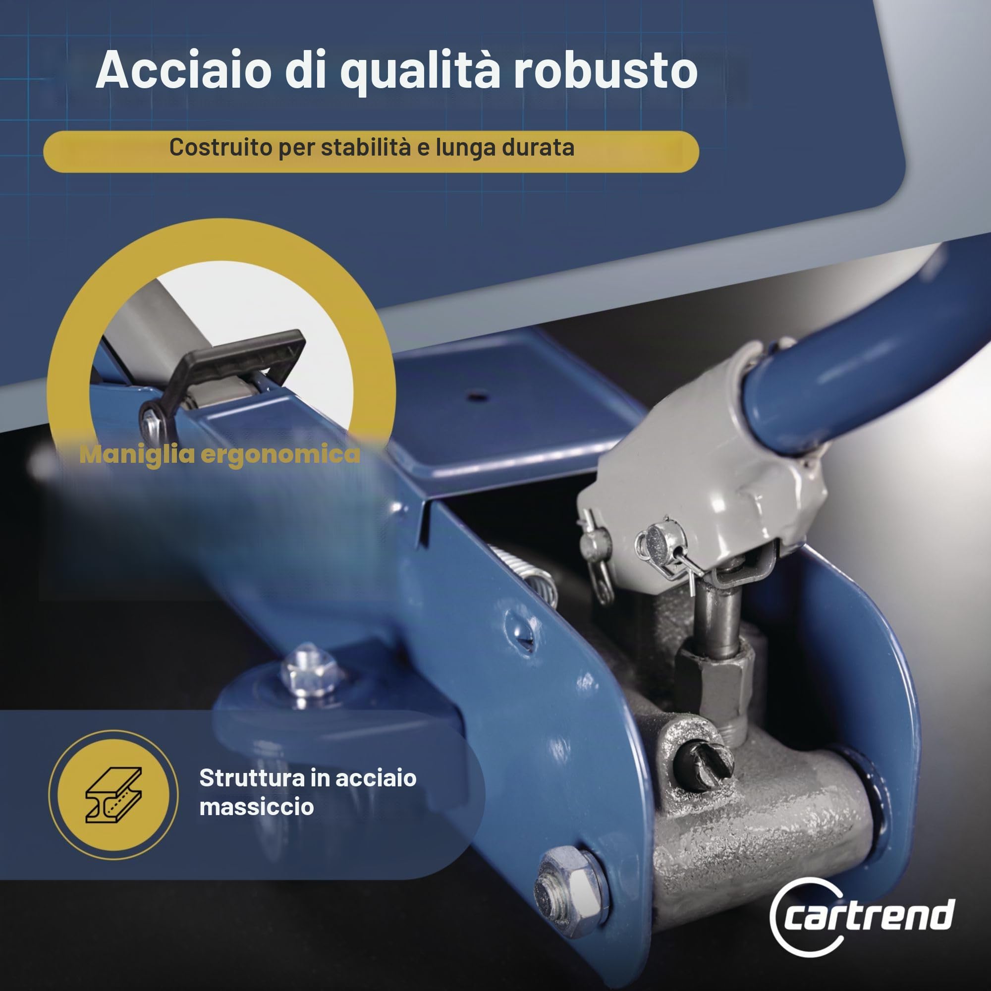 CARTREND 7740014 Martinetto idraulico idraulico Rosso