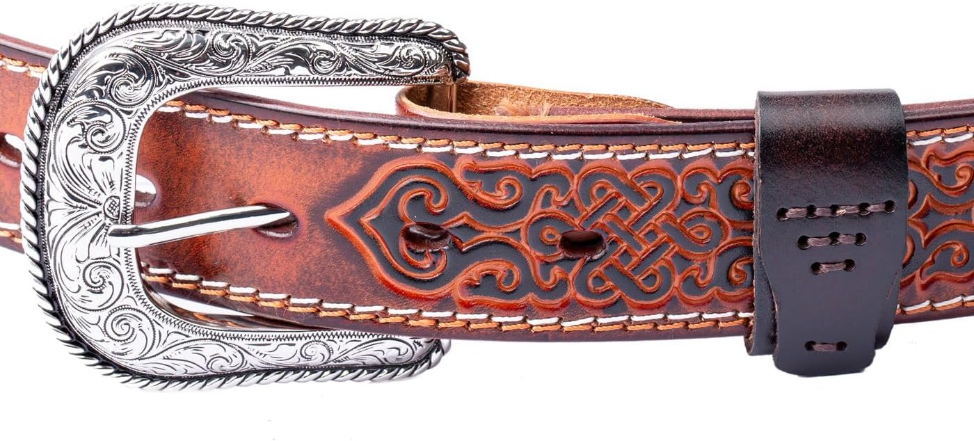 1.5"(38mm-40mm) Belt Loop Keeper Men 100% Real Leather Classic image 4