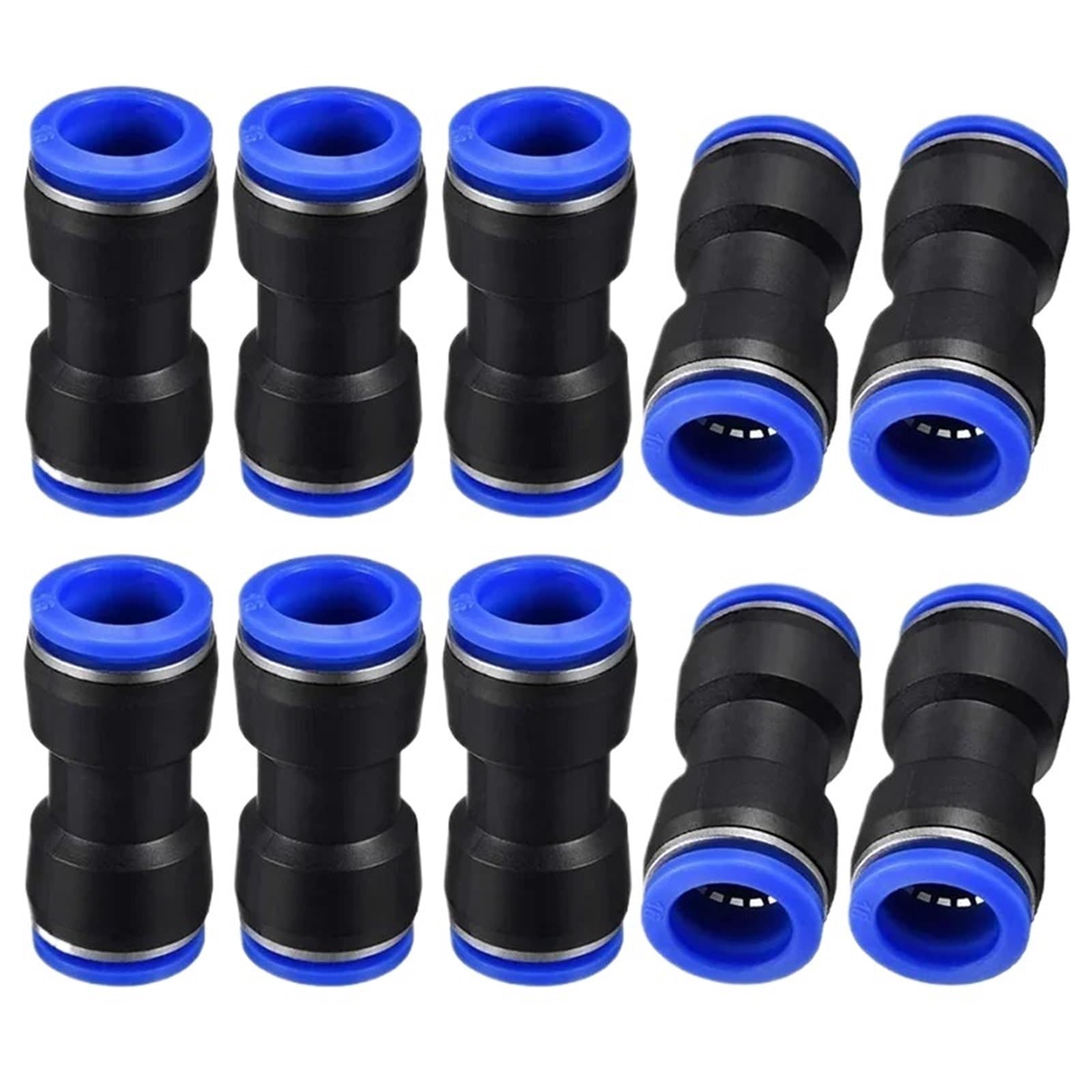 1 conector neumático de poliuretano de 4 mm, 6 mm, 8 mm, 10 mm, 12 mm, 14 mm, 16 mm, manguera de agua de aire a presión, conector recto de gas (8100 unidades)