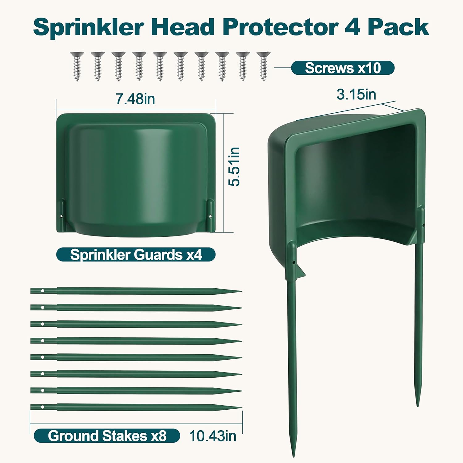 Sprinkler Guards Shields Splash Cover, Overspray Sprinkler Head Protector for Outdoor Lawns, Parks, Garden, Backyard（4 Pack ）