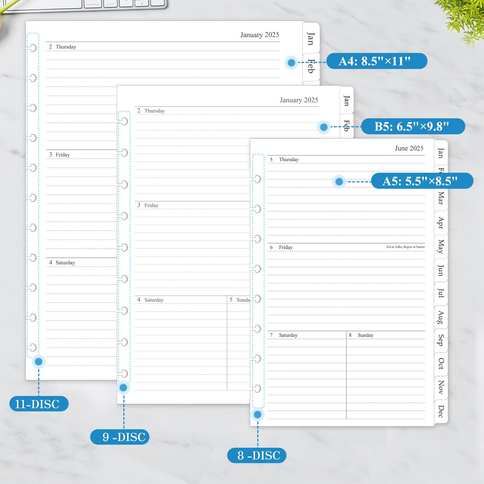 Snapklik.com : 2025 Weekly & Monthly Planner Refill, Letter Size ...