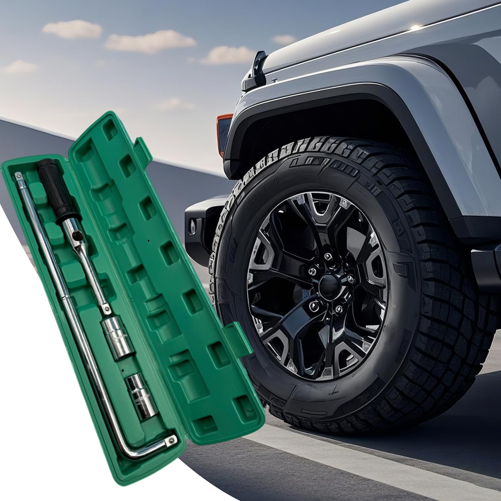 Generico Chiave Per Gomme Chiave Per Dadi Ruota Attrezzi Montaggio | Kit Riparazione Auto Presa Antiscivolo Strumento Manutenzione Veicoli Rimozione Rapida Auto