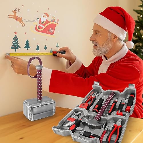 Miniatura 2 de Mighty Thor Hammer Tool Box - Durable & Portable 29-in-1 Kit with Epic Mjolnir Design, Perfect Men's Gift for Travel, Home, and Garage Use