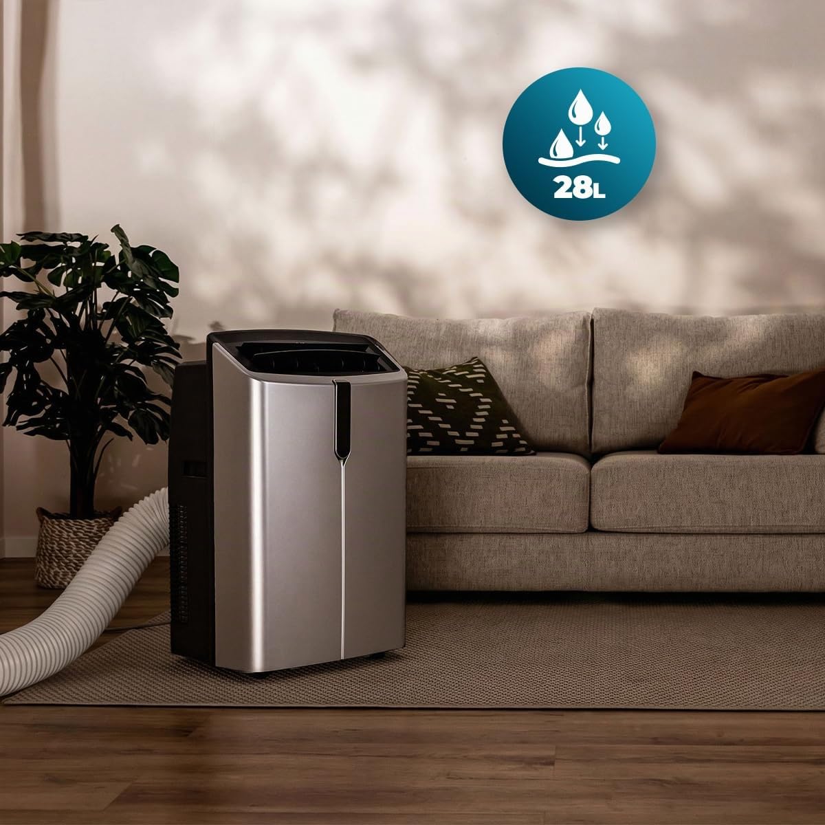 Cecotec Condizionatore Portatile Pompa di Calore ForceClima 14800 Nux Heating. 14000 BTU, Telecomando, Display LED, 5 Modalità, 3 Velocità, Timer, Copertura 30-35m², Benessere Tutta la Casa